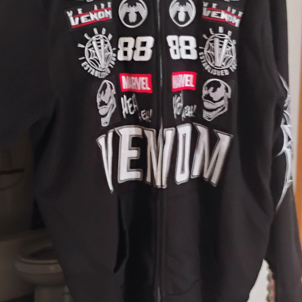 Marvel Black Bomber Jacket Varsity Style